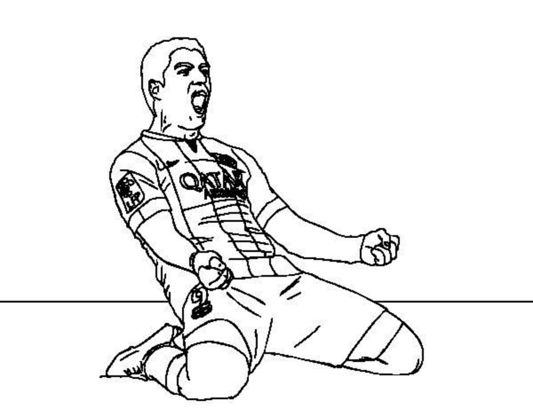der coole luis suarez ausmalbilder