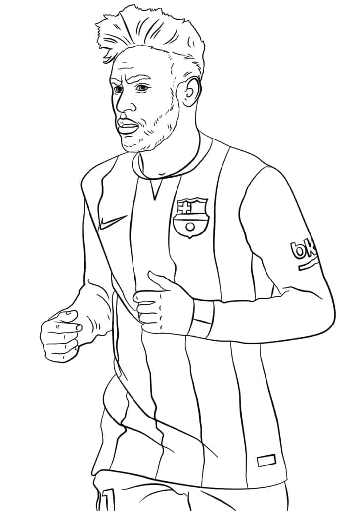 fusballspieler neymar ausmalbilder