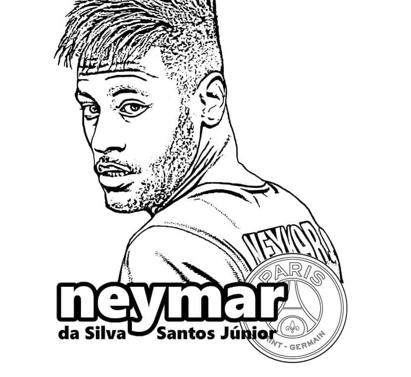 kostenlose zeichnung von neymar ausmalbilder