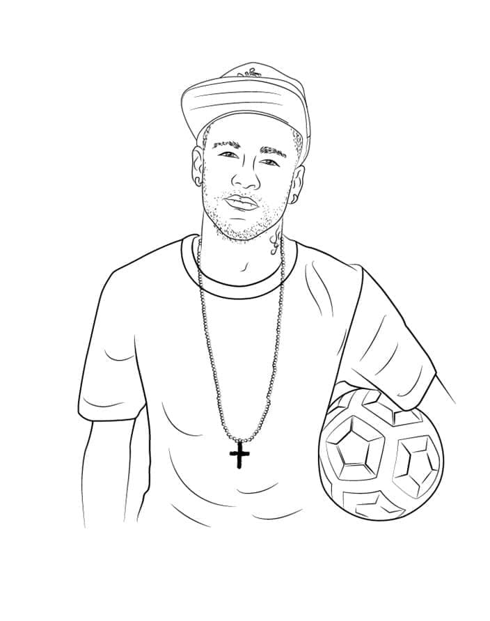neymar für kinder ausmalbilder