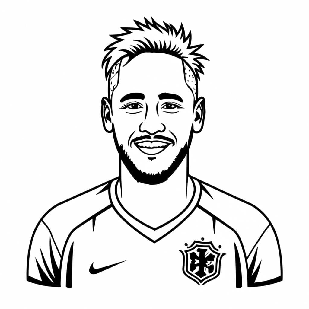 neymar lacht ausmalbilder