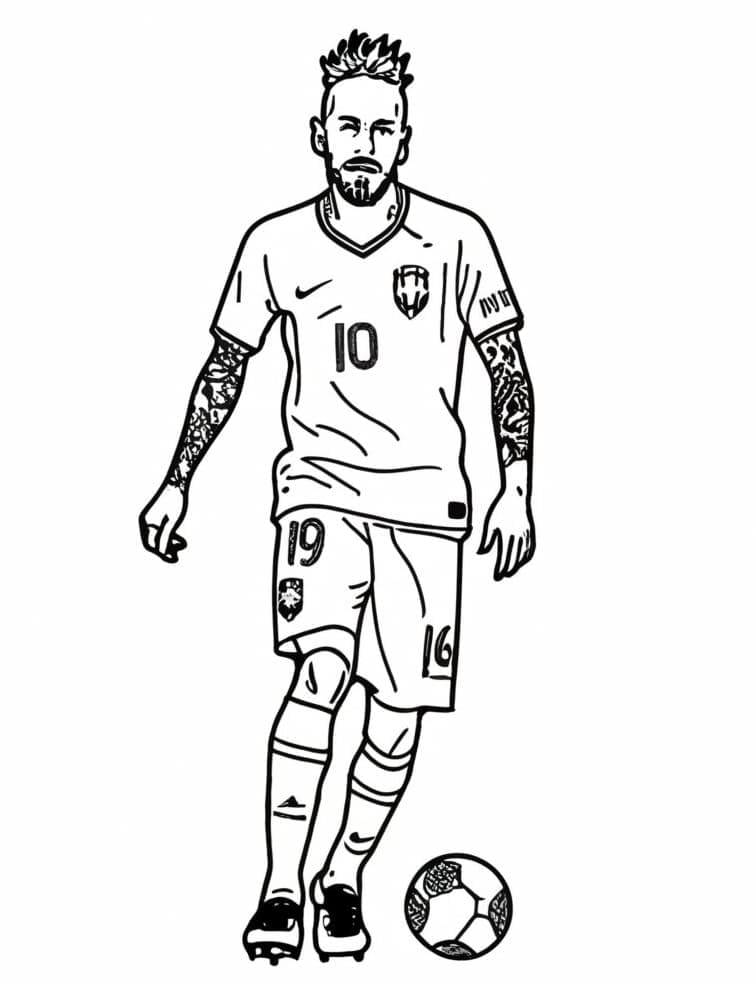 neymar ist cooler ausmalbilder
