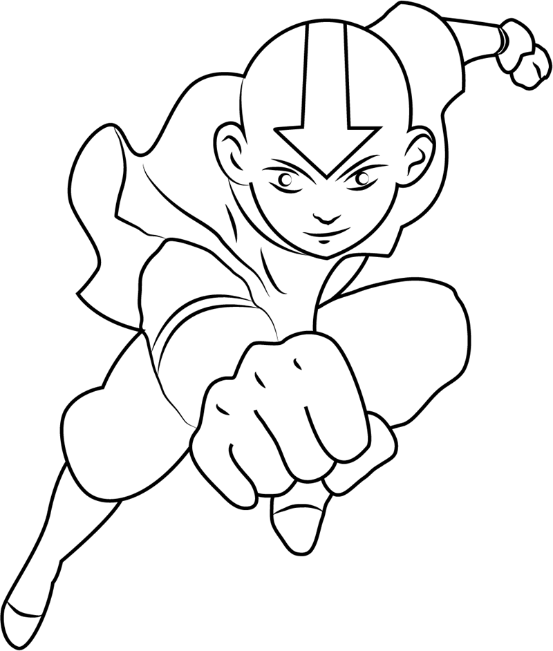 aang para colorear