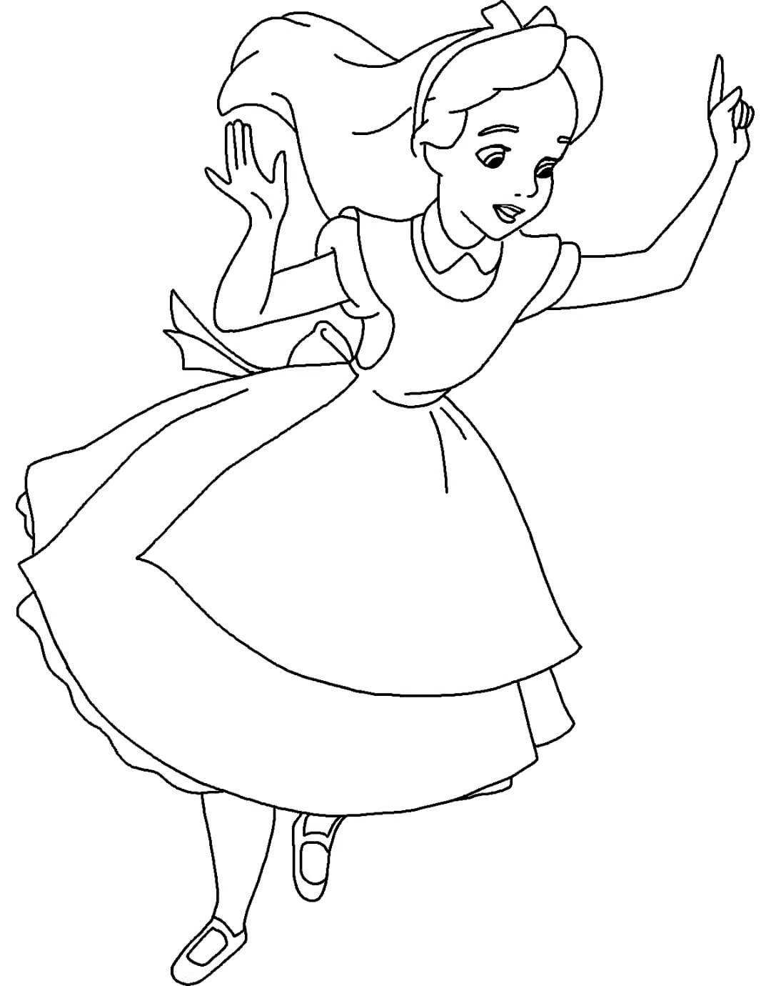 alicia en el país de las maravillas para colorear