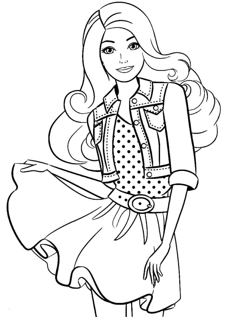 barbie para colorear