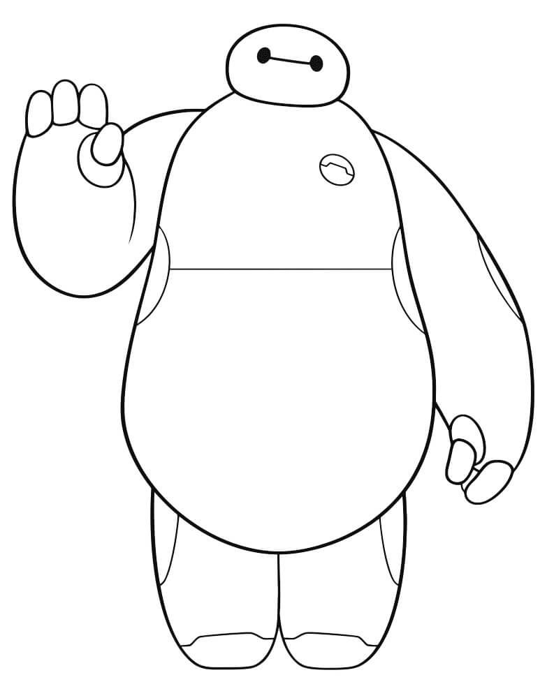 baymax para colorear