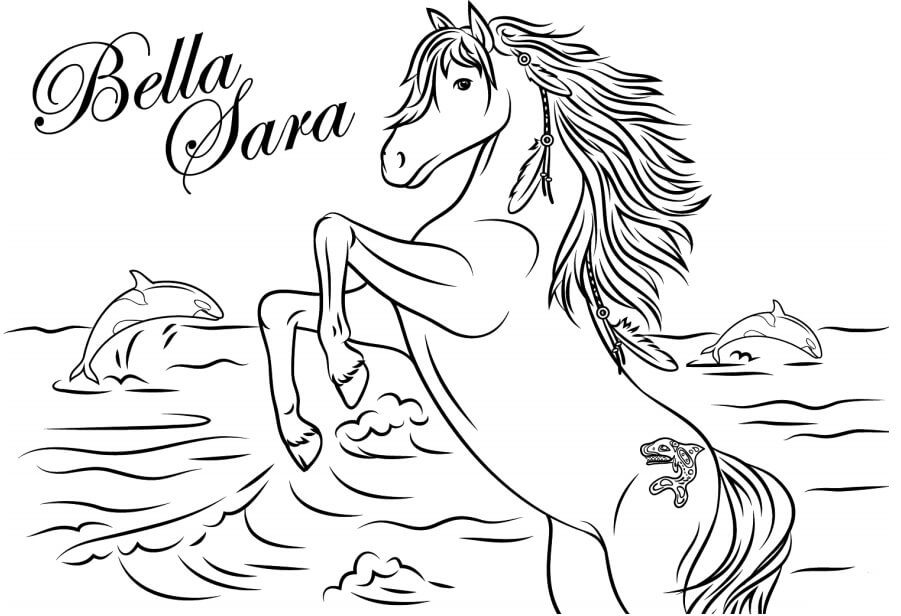 bella sara para colorear