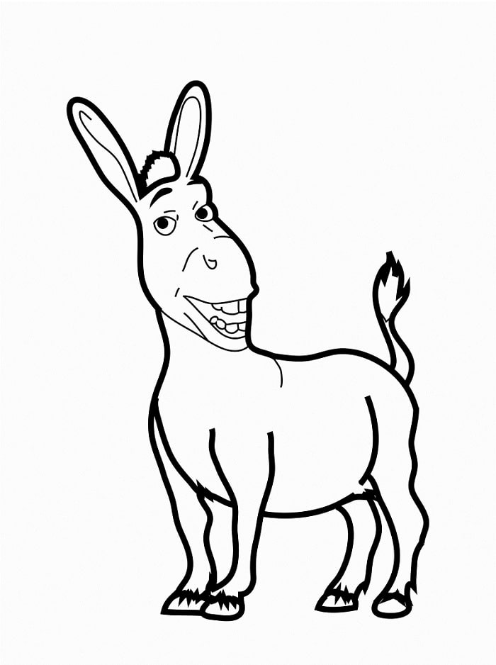 burro para colorear