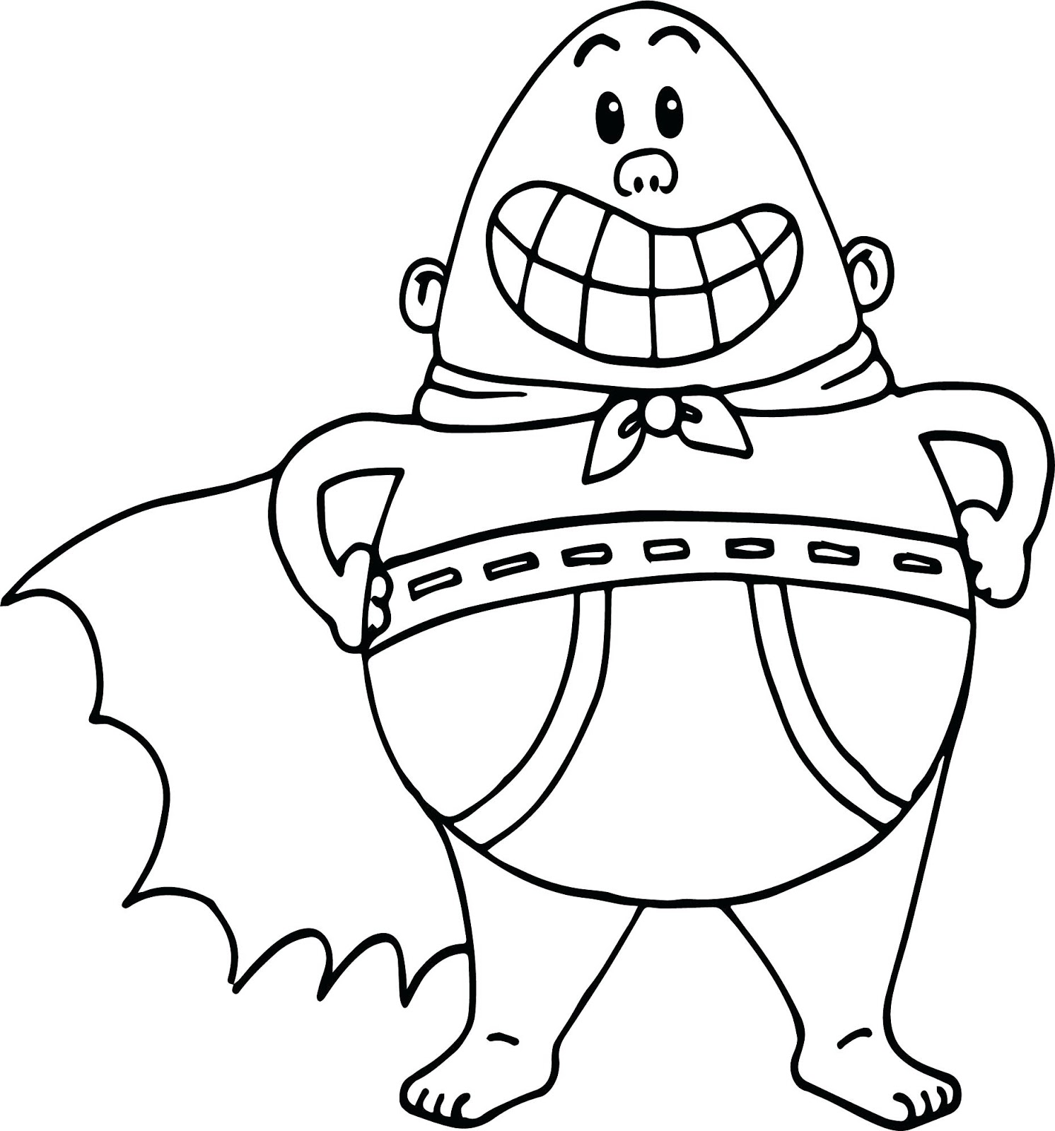 capitan calzoncillos para colorear
