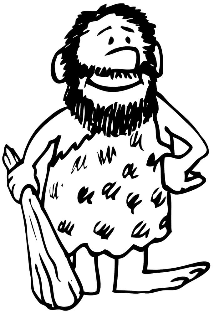 cavernicola para colorear