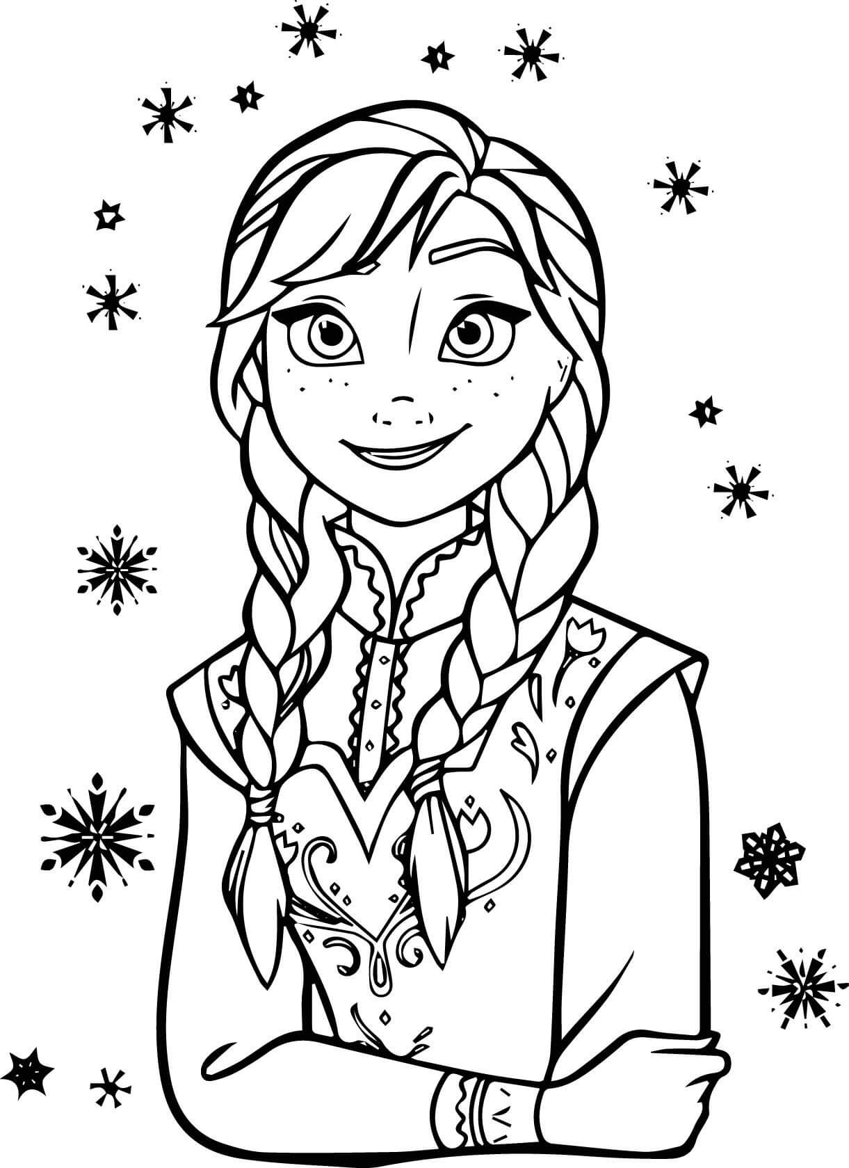 dibujos de anna frozen para imprimir y colorear