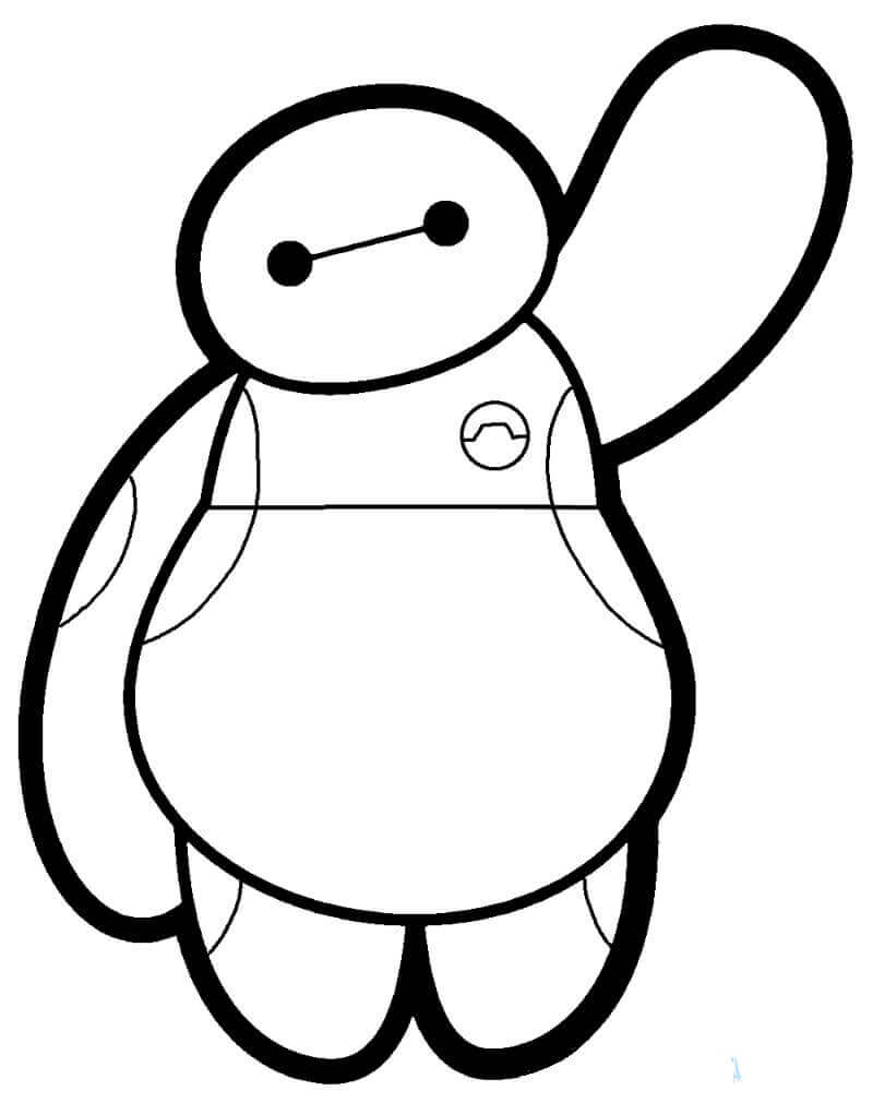 dibujos de baymax para imprimir y colorear
