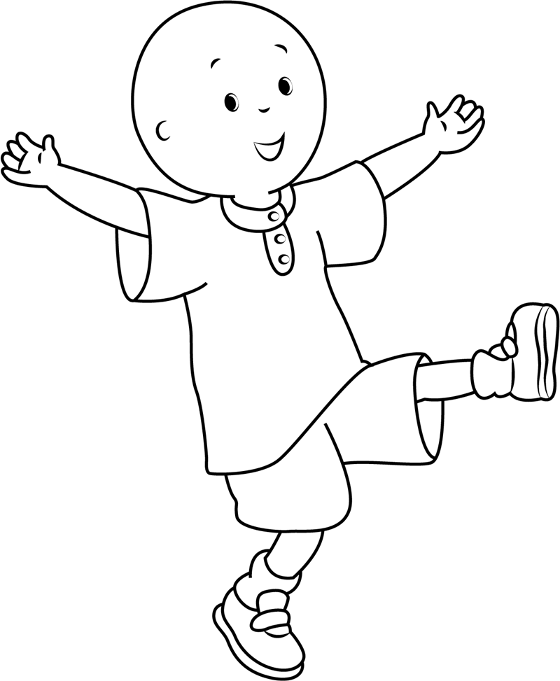 dibujos de caillou para imprimir y colorear