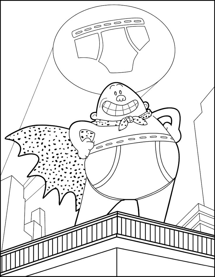 dibujos de capitan calzoncillos para colorear