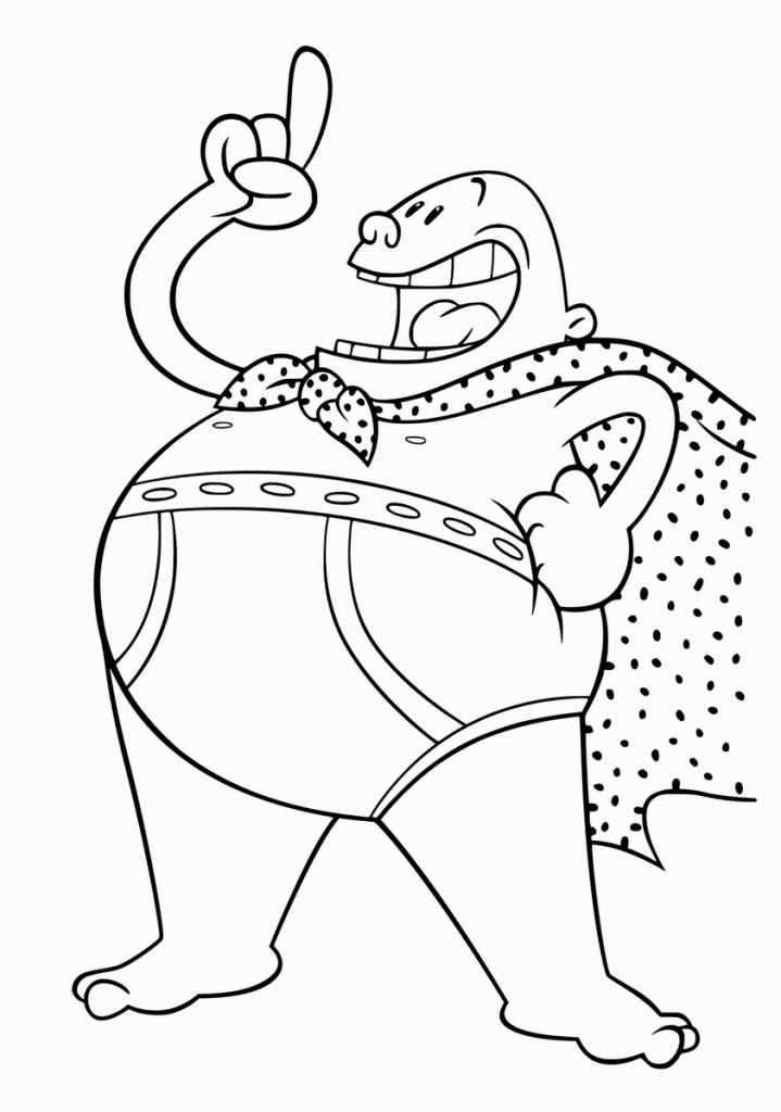 dibujos de capitan calzoncillos para imprimir y colorear