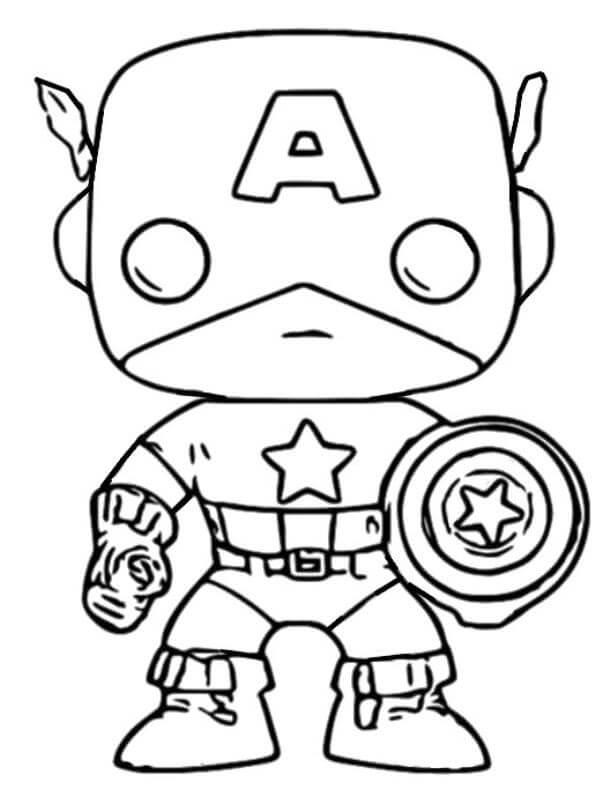 dibujos de captain america para imprimir y colorear