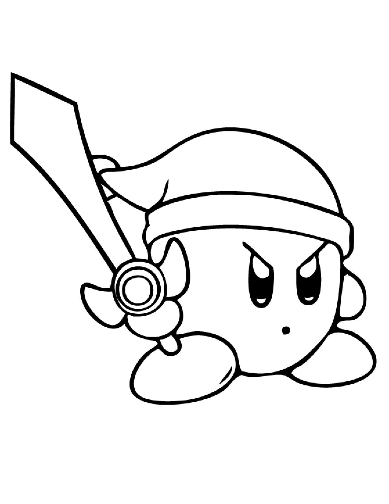 dibujos de kirby para imprimir y colorear