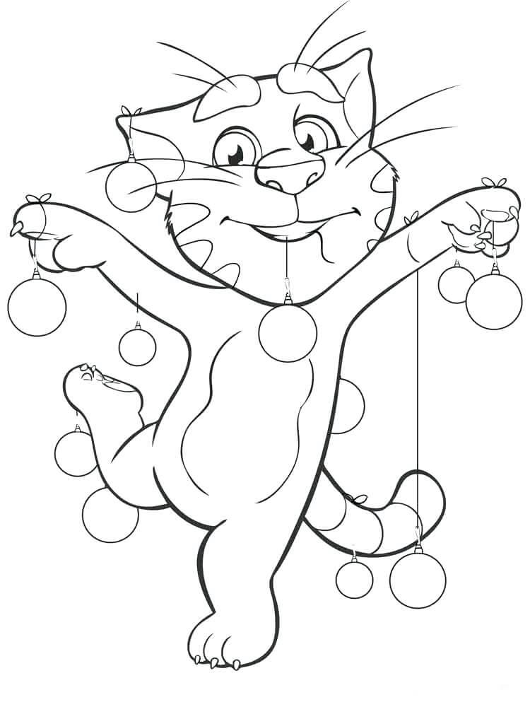 dibujos de tom el hablador bailando para colorear gratis