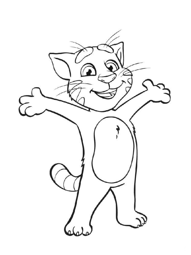tom el hablador para colorear