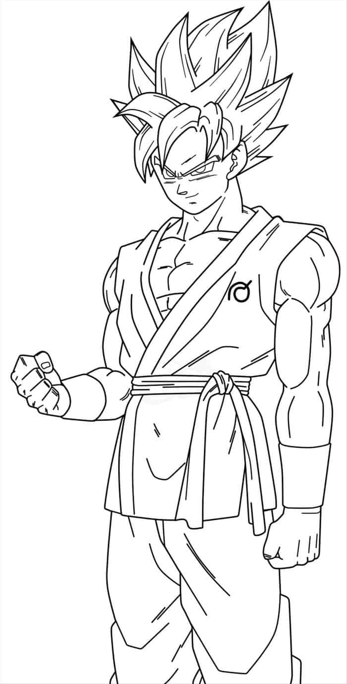 sonriendo goku ssj1