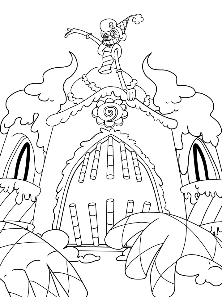 dibujos baroness von bon bon de cuphead para colorear