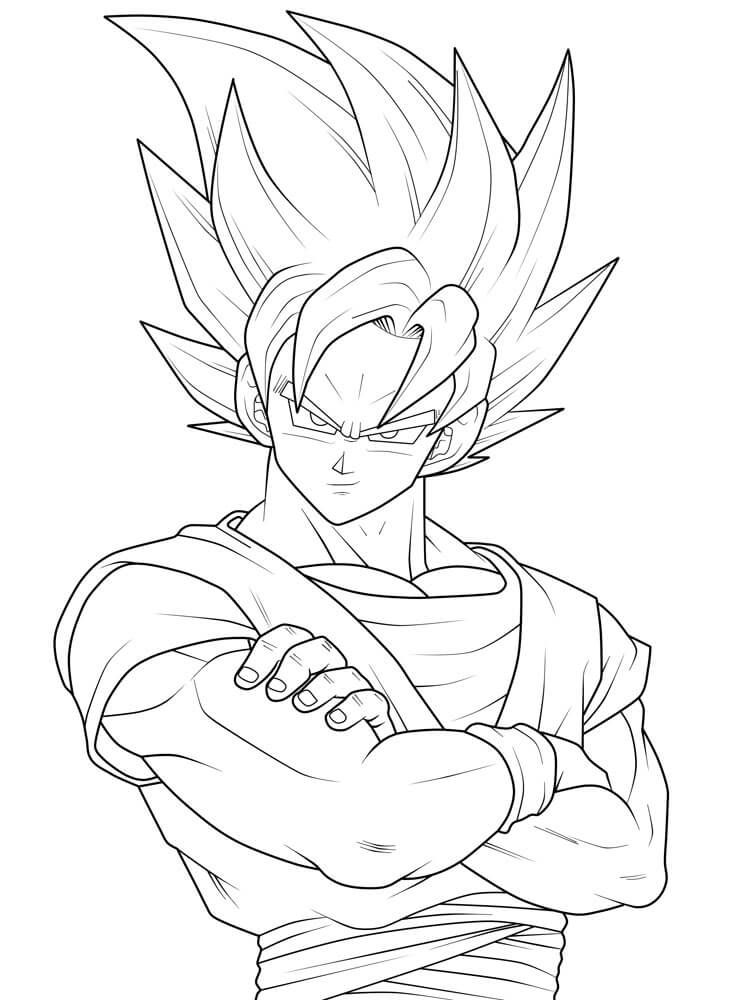 foto goku ssj1 colorear