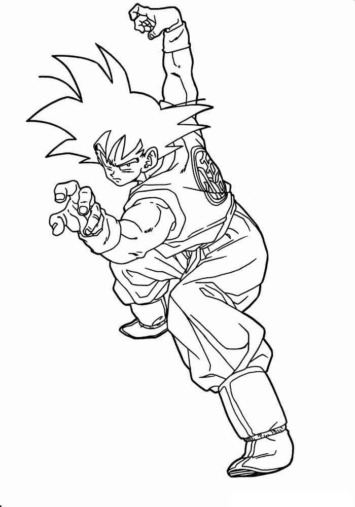 imágenes de goku para colorear