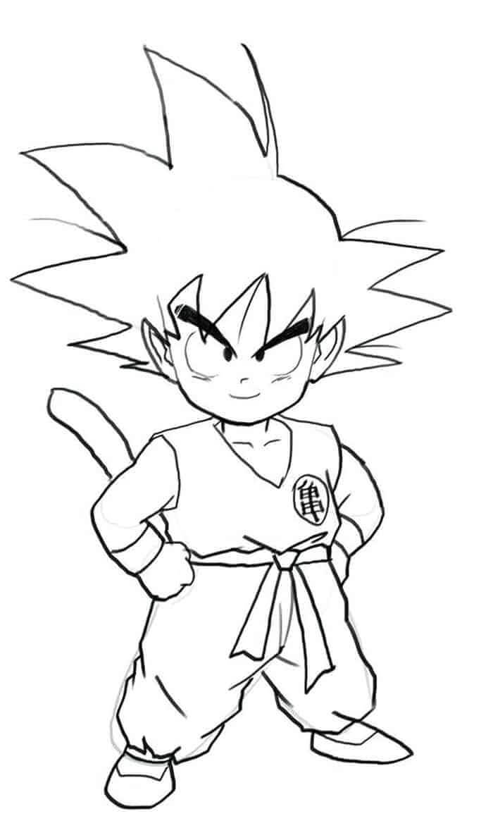 niño goku sonriente