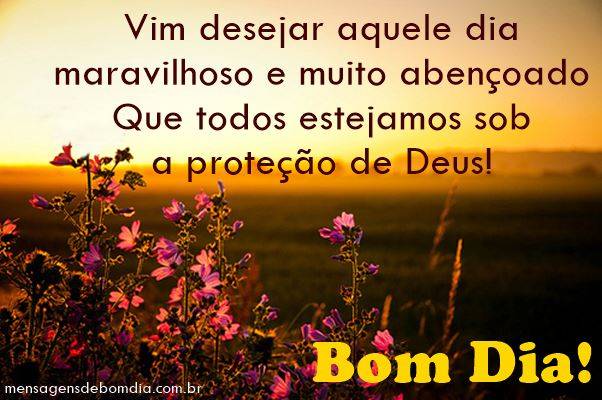 bom dia maravilhoso e muito abençoado