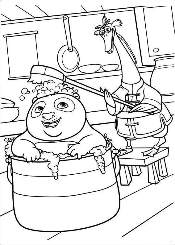 Desenhos do Kung Fu Panda para Colorir e Imprimir