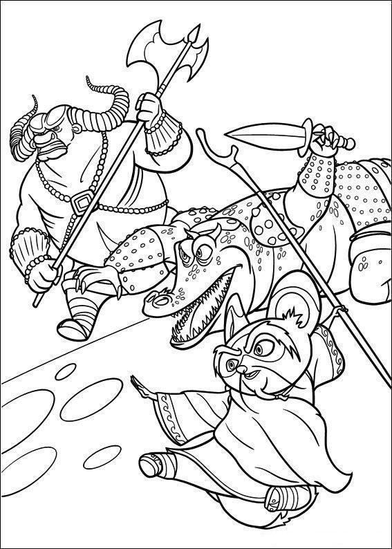 Desenhos do Kung Fu Panda 2 para colorir