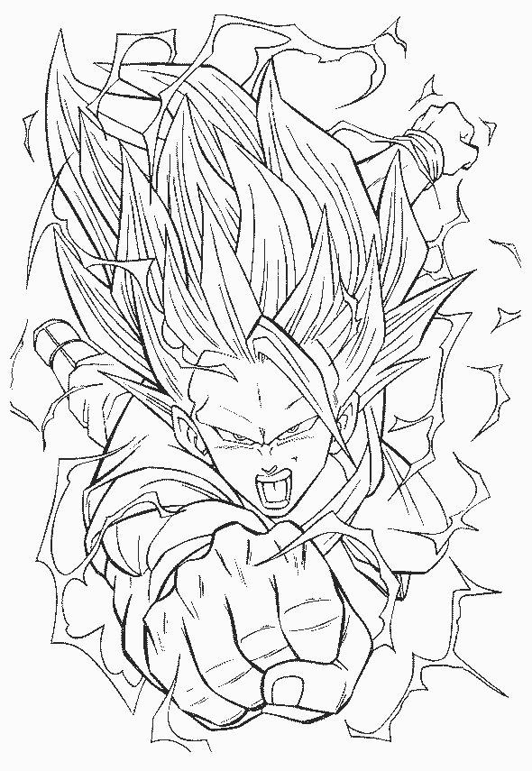 Desenho do Goku Super Saiyan 3 – Desenhos para Colorir