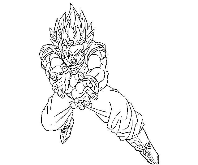 Dragon Ball Z desenhos para imprimir colorir e pintar do Goku