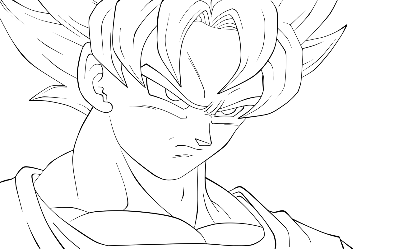 Goku criança para pintar e colorir - Imprimir Desenhos