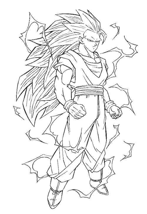 Goku e gohan para colorir - Imprimir Desenhos