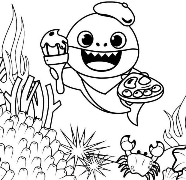 Desenhos para colorir de moranguinho com um bolo gigante 