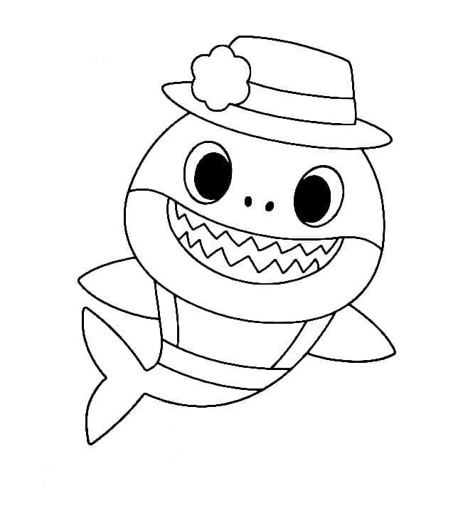 Desenhos de Baby Shark para Imprimir e Colorir