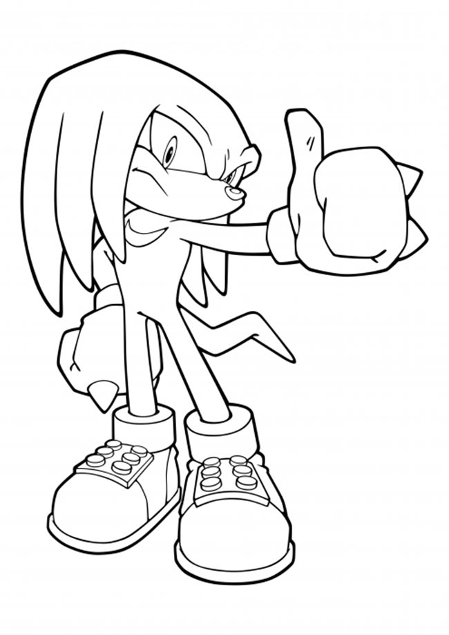 Como desenhar e pintar Knuckles do Sonic 