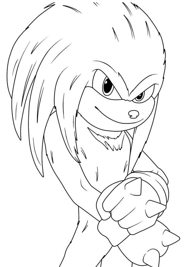 Desenhos de Knuckles the Echidna para Imprimir e Colorir