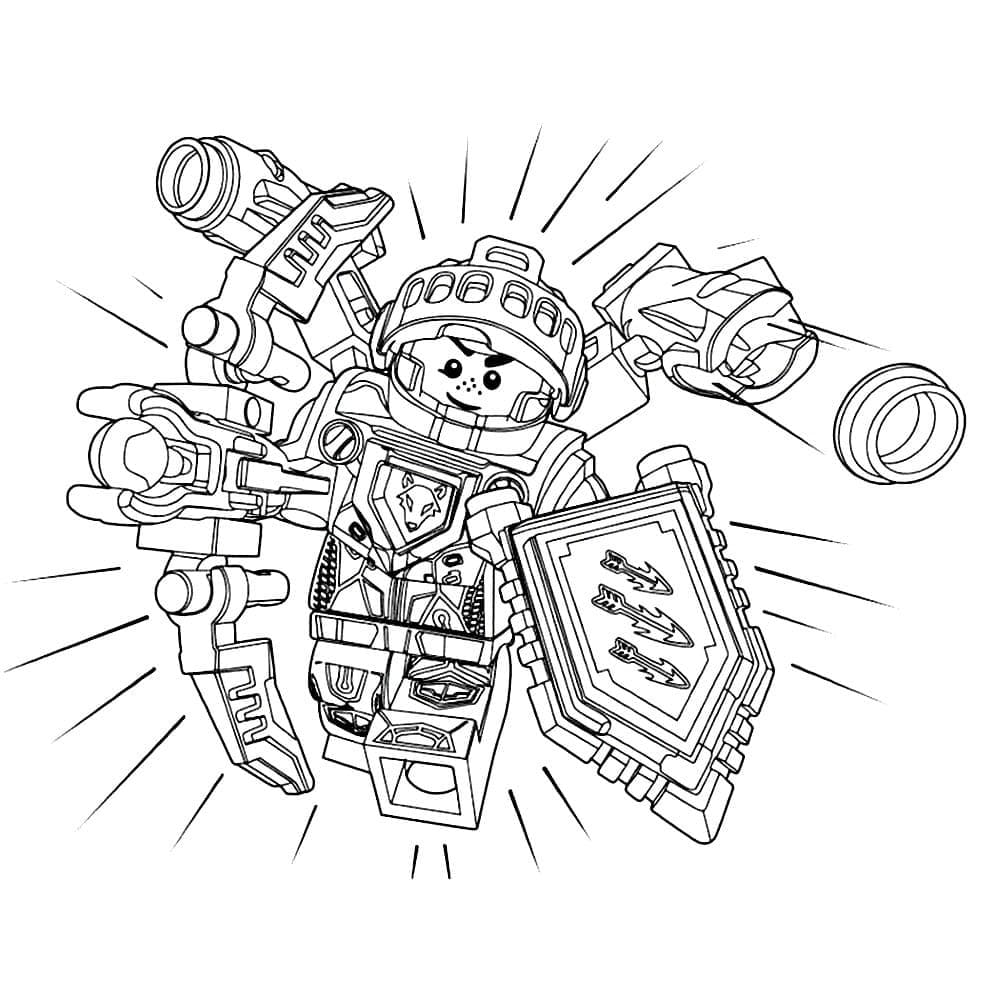 Desenhos de Lego Nexo Knights para Imprimir e Colorir