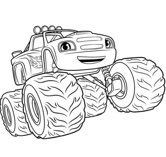 Monster Truck Coloring Pages Blaze  Carros para colorir, Monster truck,  Desenhos para colorir carros