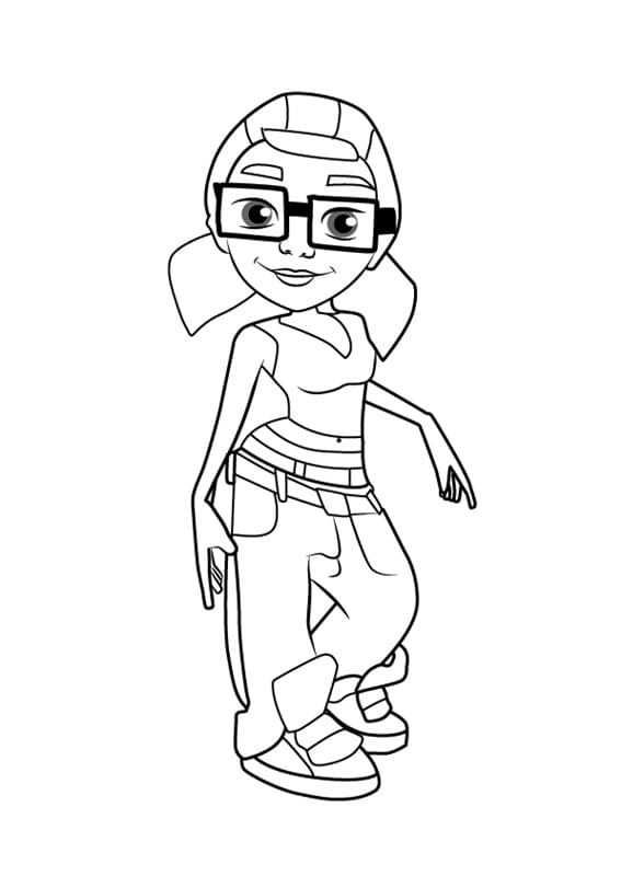 Jaro From Subway Surfers coloring page