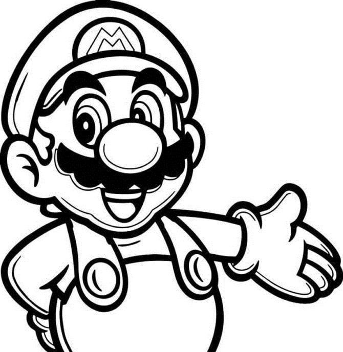 Mario jogo para colorir - Imprimir Desenhos