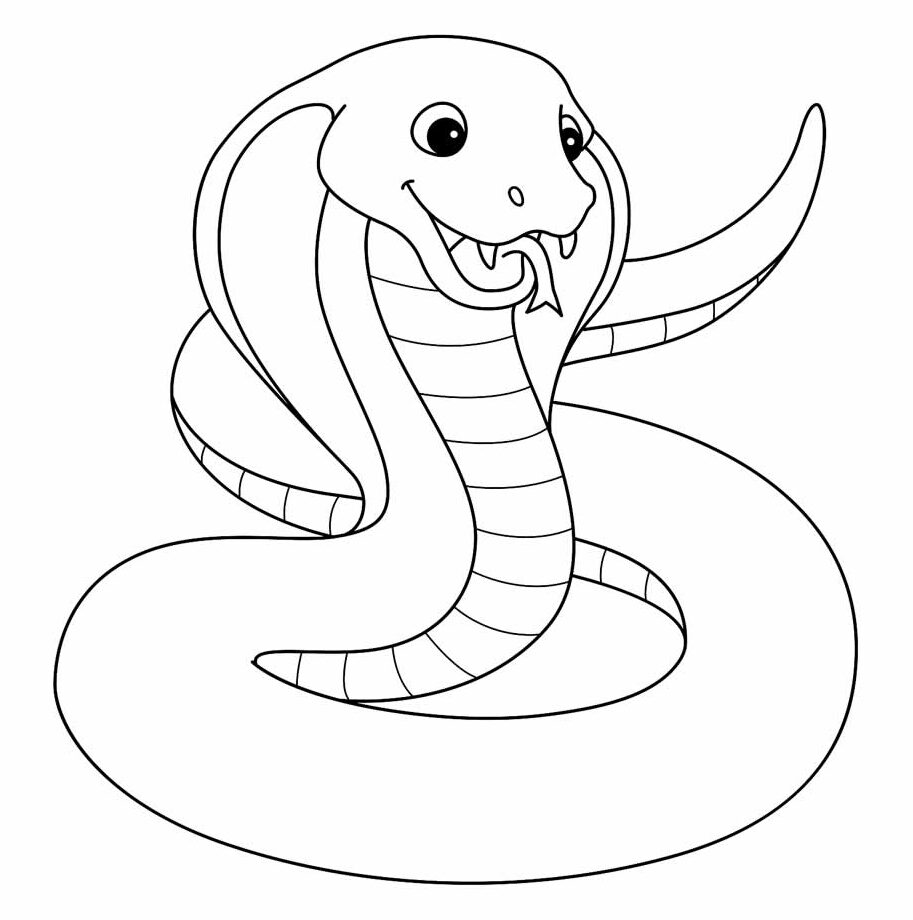 DESENHO COBRA NAJA, DESENHOS PARA COLORIR