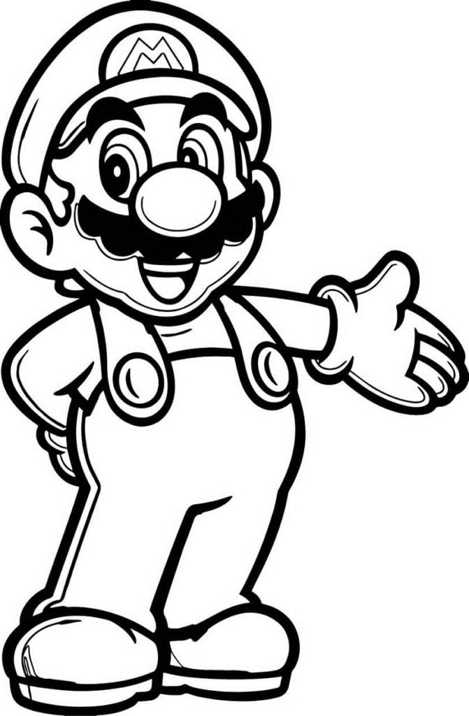 Desenho do Super Mario para colorir - Desenhos Para Desenhar