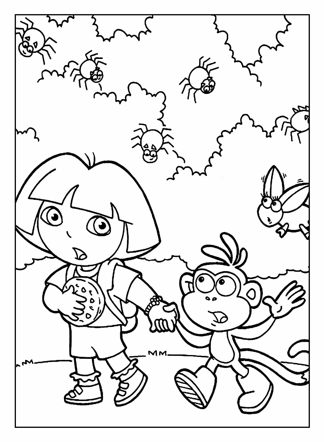 52 Desenhos da Dora para Imprimir e Colorir