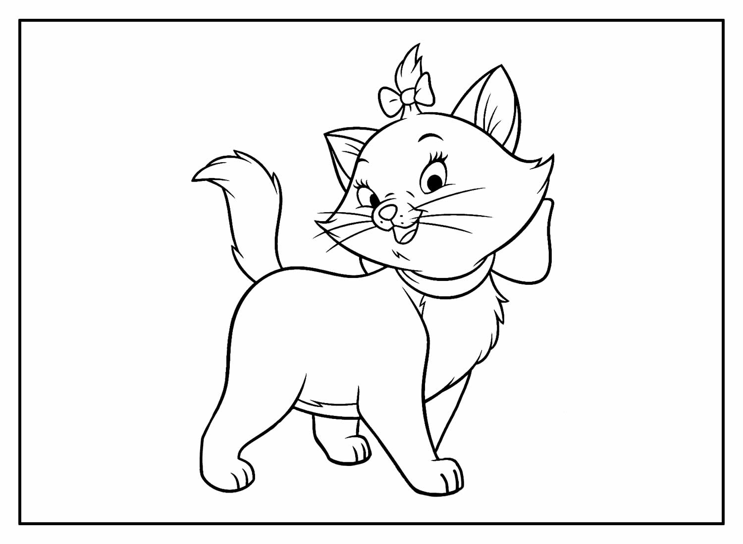 Desenhos da Gatinha Marie para Colorir