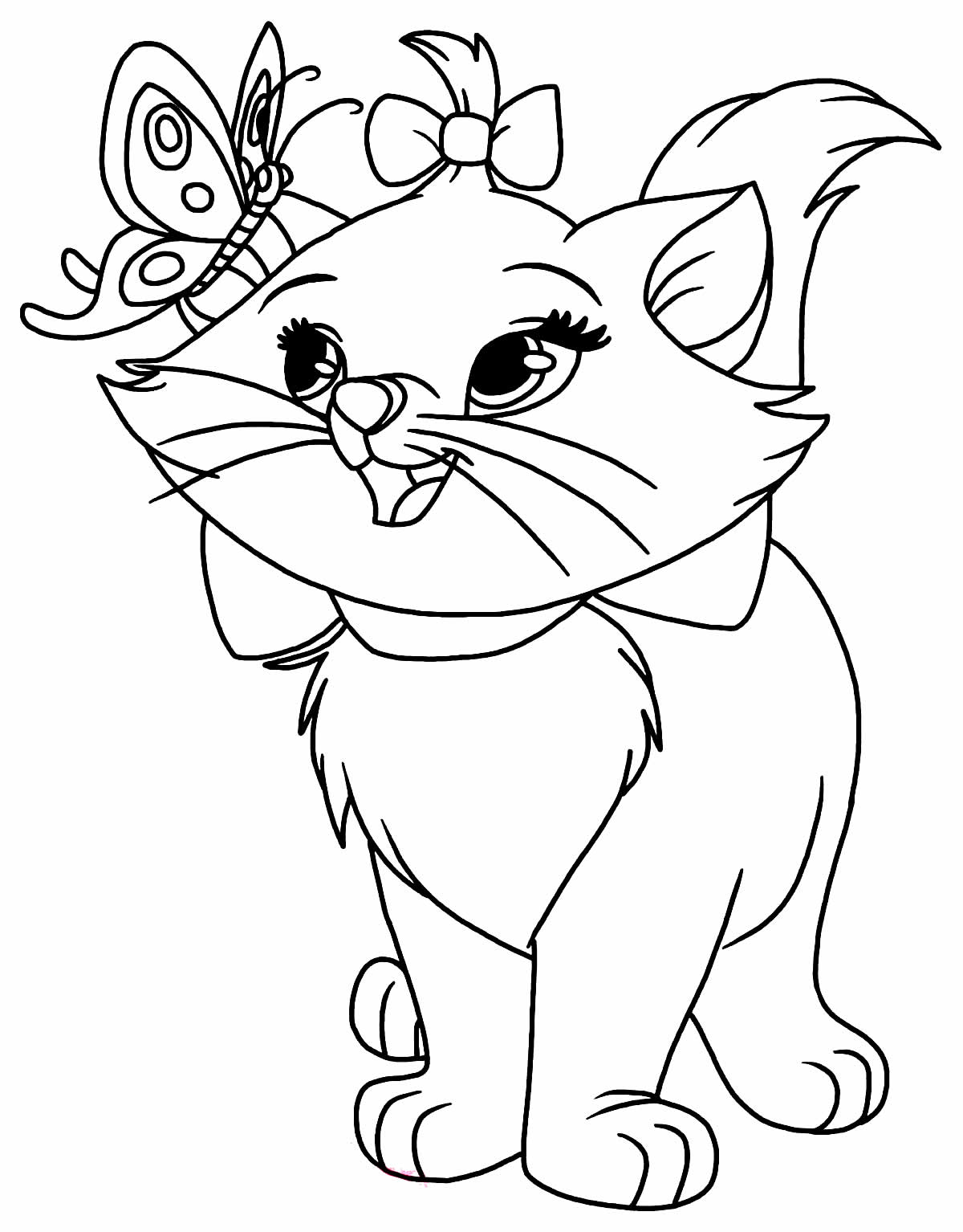 Desenhos da Gatinha Marie para colorir - Bora Colorir