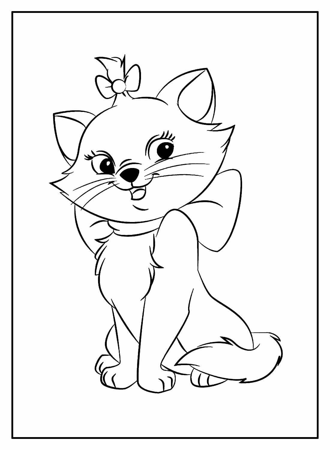 Desenhos da Gatinha Marie para Colorir