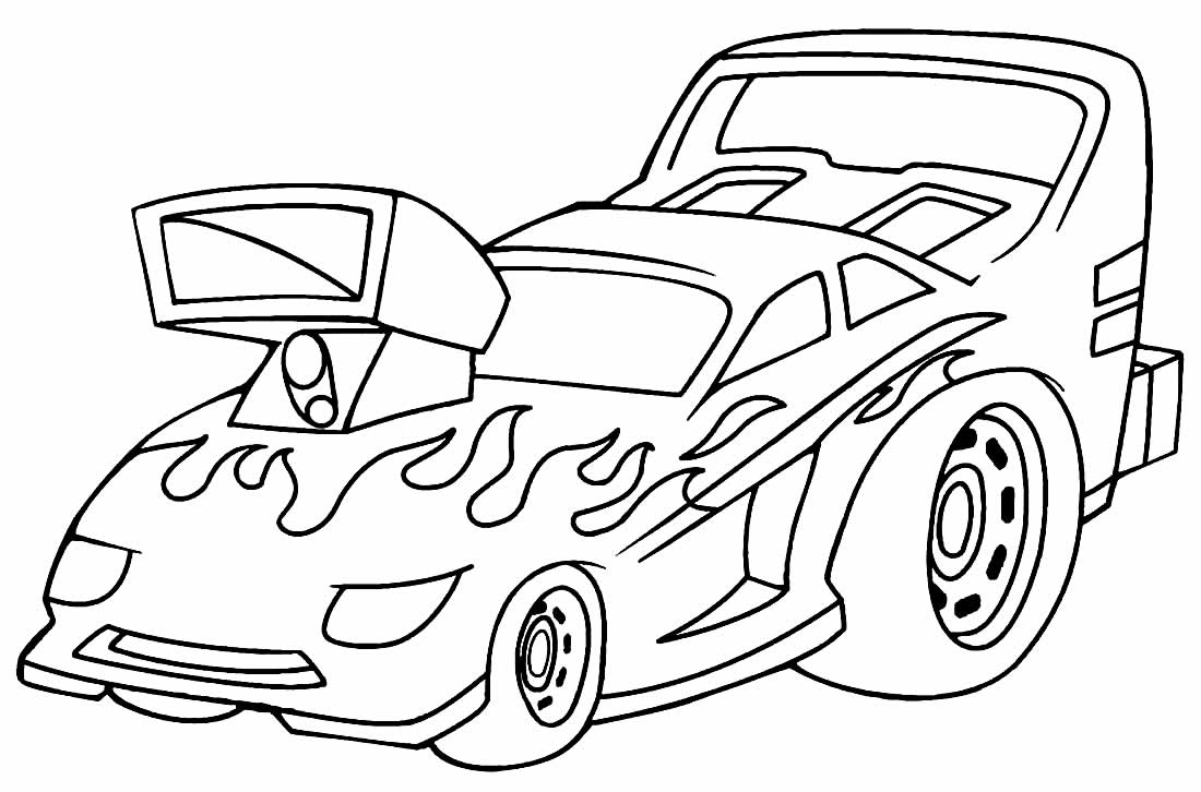 Desenhos de Carros da Hot Wheels para Colorir e Imprimir 